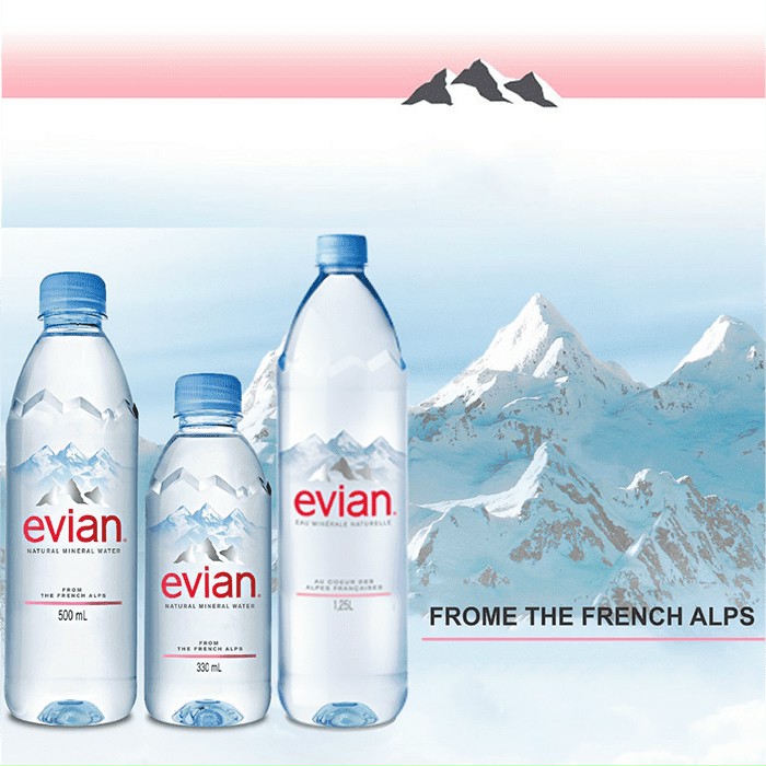 Nước suối Evian cao cấp, Đại lý phân phối nước khoáng Evian