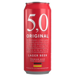 Original 5.0 lager Bia Đức Lon Đỏ