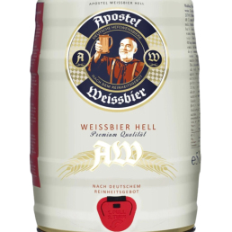 Bia thầy tu Apostel weissbier hell - bia đục lúa mì ( Keng 5 Lít )