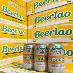 Bia Lào Lager vàng lon 330ml