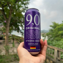 Original strong beer 9,0 Bia Đức Lon Tím