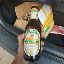 Beerlao Lager - Bia vàng chai 330ml
